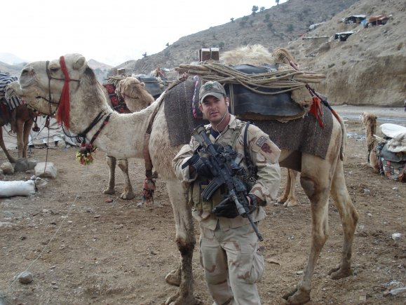 U.S. Army Master Sgt. Matthew Williams assigned to 3rd Special Forces Group (Airborne), stands outside of a local market place in Eastern Afghanistan, December 2007. (Photo Credit: Courtesy of Master Sgt. Matthew Williams)