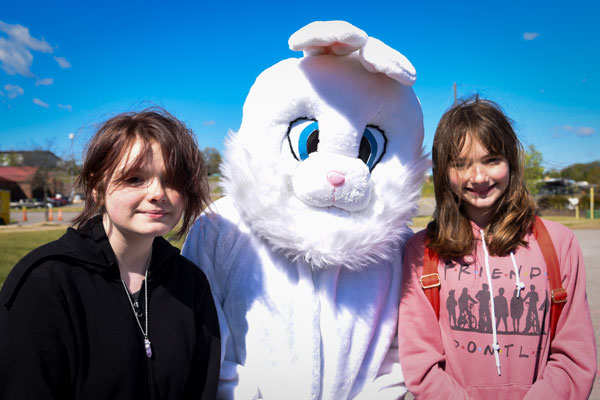 Sumpter Smith Joint Base, April 9, 2022 – Children participate in an Easter Egg Hunt celebrating the Month of the Military Child at Sumpter Smith Joint Air National Guard Base, April 9, 2022. April is the 35th Anniversary of The Month of the Military Child, which is part of the legacy of former Defense Secretary Caspar Weinberger, who established the Defense Department commemoration in 1986.  Photo by Staff Sgt. Wesley Jones.